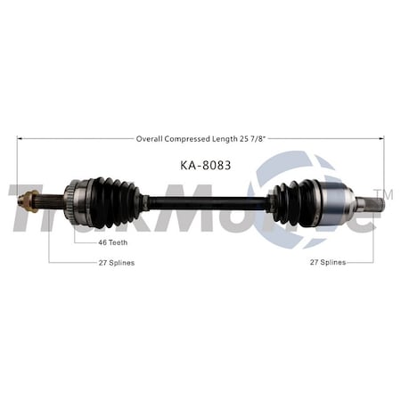 Surtrack Axle Cv Axle Shaft, Ka-8083 KA-8083